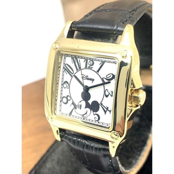 Disney Women\'s Watch Mickey Mouse W000475 White Dial Quartz Black Leather Band main image 9